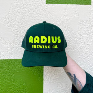 Lime on Forest Green Trucker Snapback